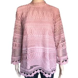 🔥SALE Gibson Lace Bell Sleeve Top M or L